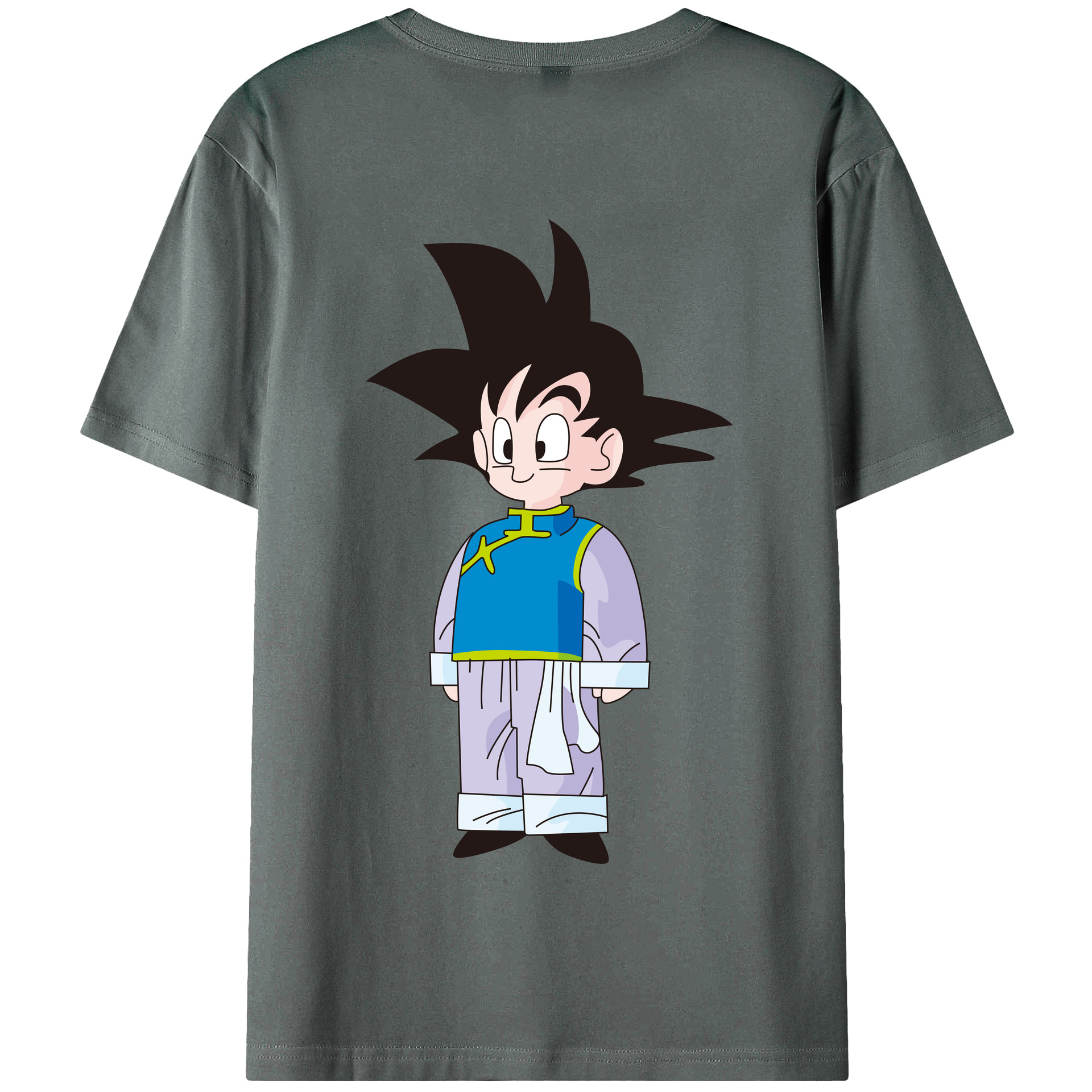 （画像用） ドラゴンボール 孫悟空（そん ごくう）Son Goku カカロット DRAGON BALL Kakarotto 綿100％半袖Tシャツ（背面プリント）